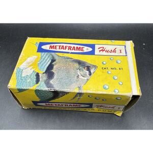 Vintage METAFRAME Hush I Aquarium Fish Tank Air Pump In Original Box Works -TO10